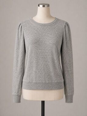 American Eagle Outfitters Gray Plush Crewneck Sweater